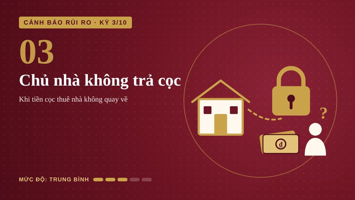 Cảnh báo rủi ro kỳ 3: Chủ nhà không trả lại tiền cọc khi hết hợp đồng thuê