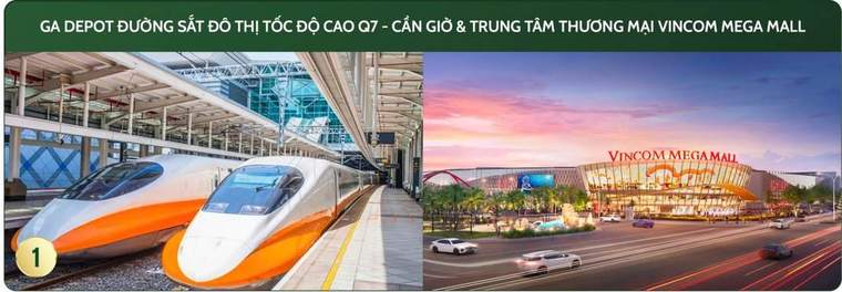 Ảnh minh họa ga depot và Vincom Mega Mall cạnh tuyến đường sắt, theo tài liệu chủ đầu tư
