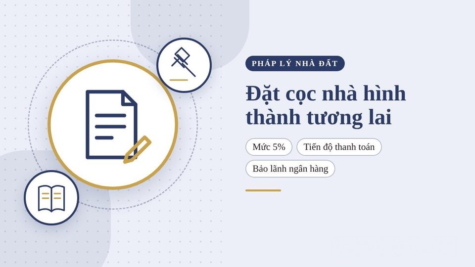 Đặt cọc mua căn hộ hình thành trong tương lai: mức 5%, thanh toán và bảo lãnh
