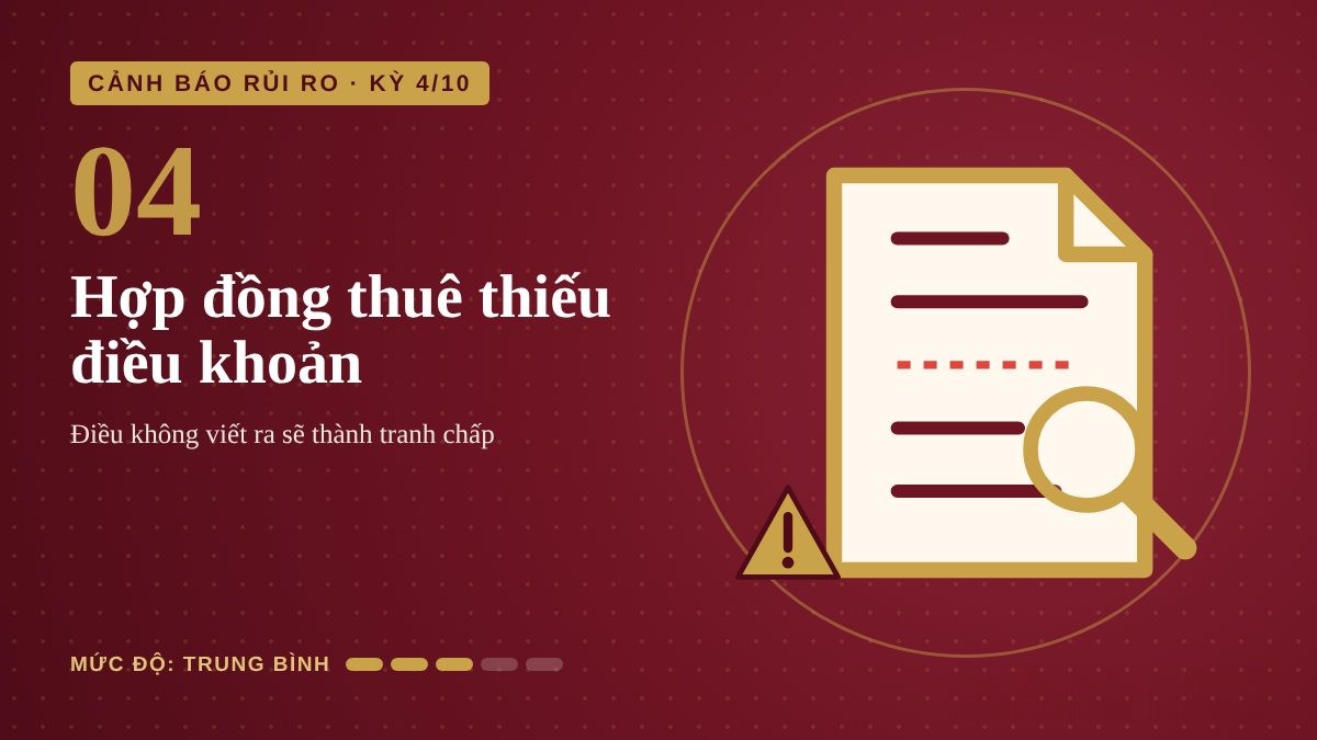 Cảnh báo rủi ro kỳ 4: Hợp đồng thuê nhà thiếu điều khoản và những tranh chấp kéo dài