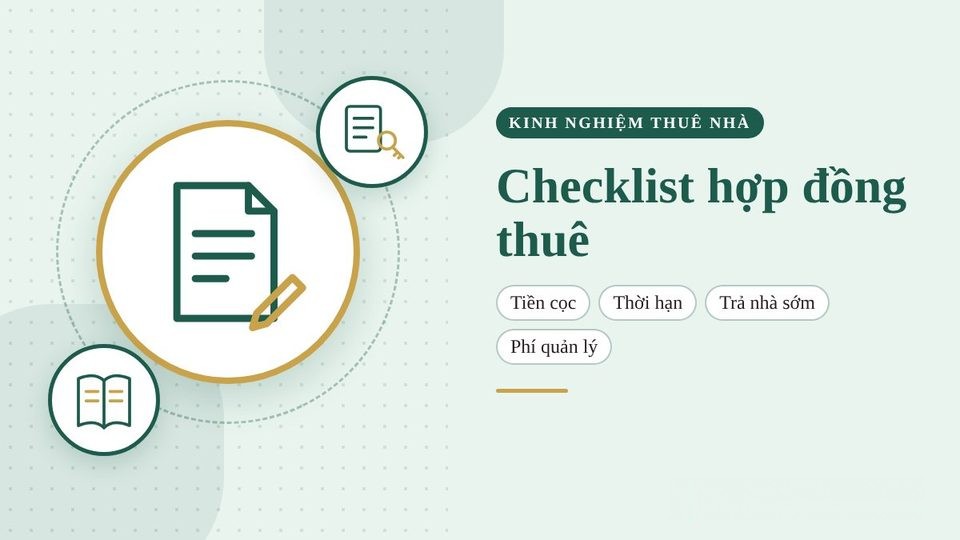 Checklist hợp đồng thuê căn hộ TP.HCM 2026: những điều khoản cần soát trước khi ký