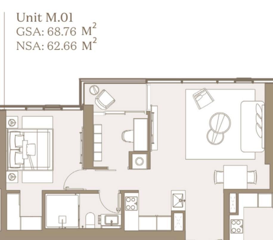 Bán căn 1 phòng ngủ + 1 góc làm việc Grand Marina, hàng hiệu Marriott