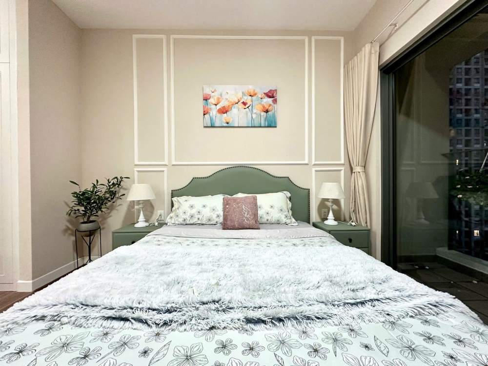 Cho thuê căn 2PN 2WC tháp view hồ bơi, nội thất tân cổ điển xanh mint mới tinh, ảnh 7
