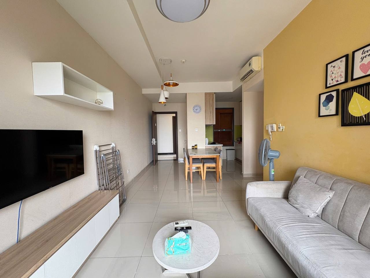 Cho thuê căn 2PN+1 79m² tháp The Sun Avenue, tường vàng ấm áp, phòng ngủ kiểu Nhật, ảnh 3