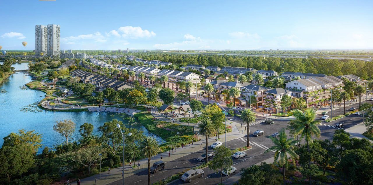 Biệt thự song lập 162m², giá tốt nhất, gần sông