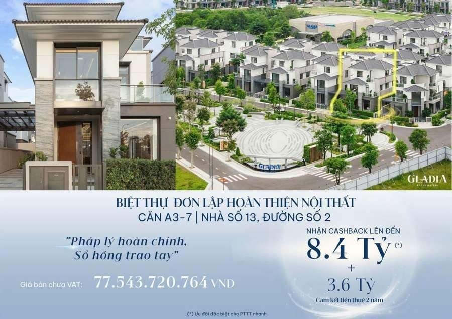 Biệt thự đơn lập hoàn thiện nội thất, đất 240m², cam kết thuê 2 năm, ảnh 2