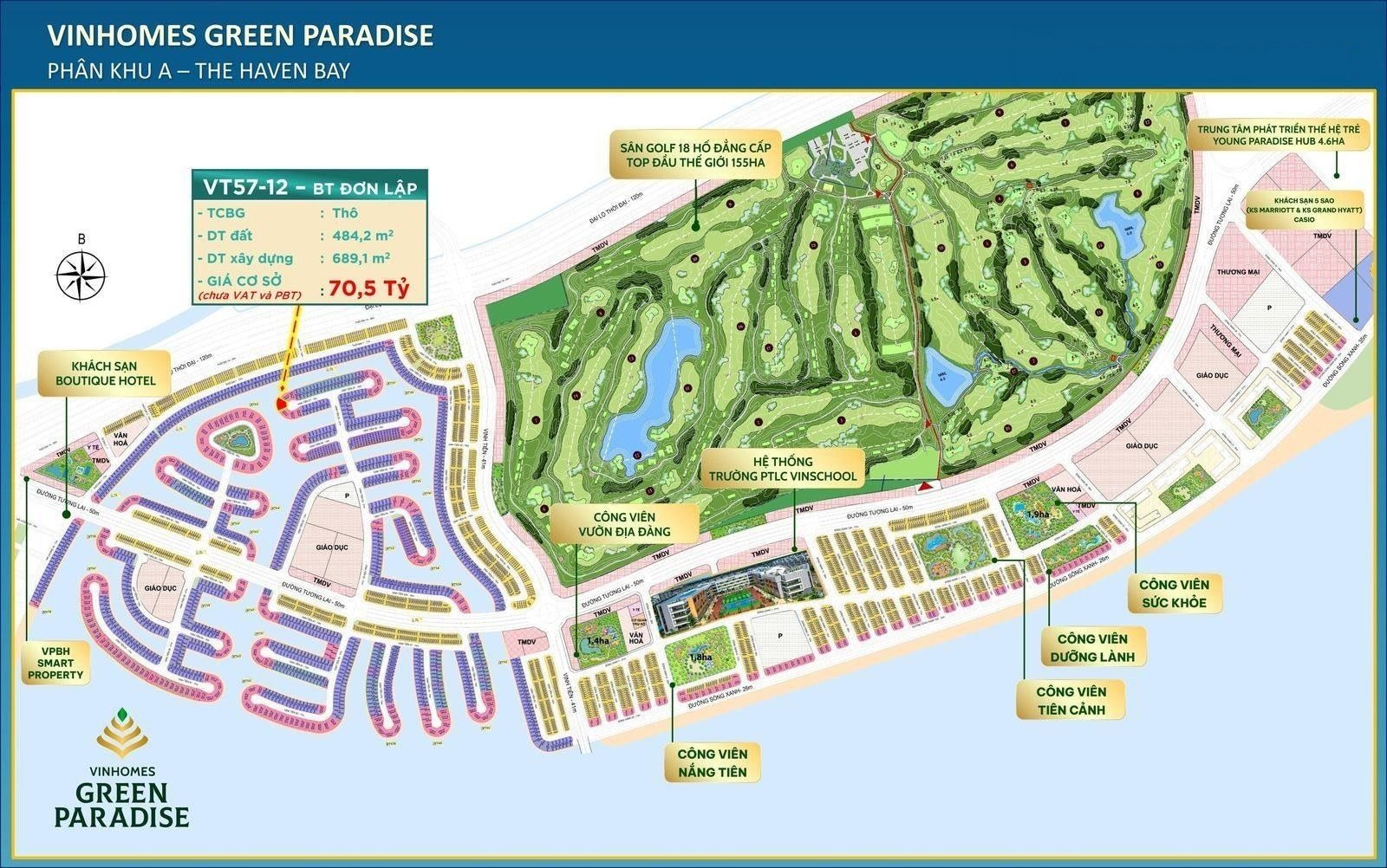 Biệt thự đơn lập gần sân golf, đất 484m², ảnh 7