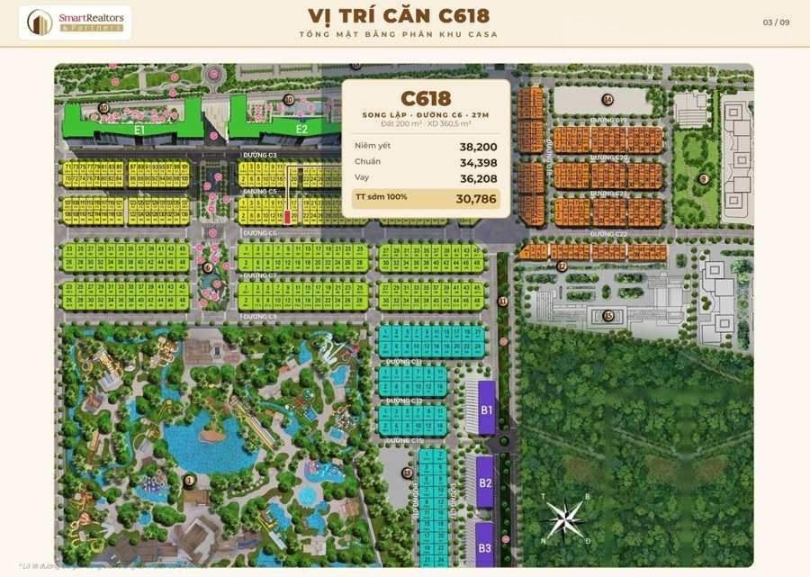 Biệt thự song lập mặt tiền đường 27m, TT sớm 100% chỉ 30,786 tỷ, ảnh 3