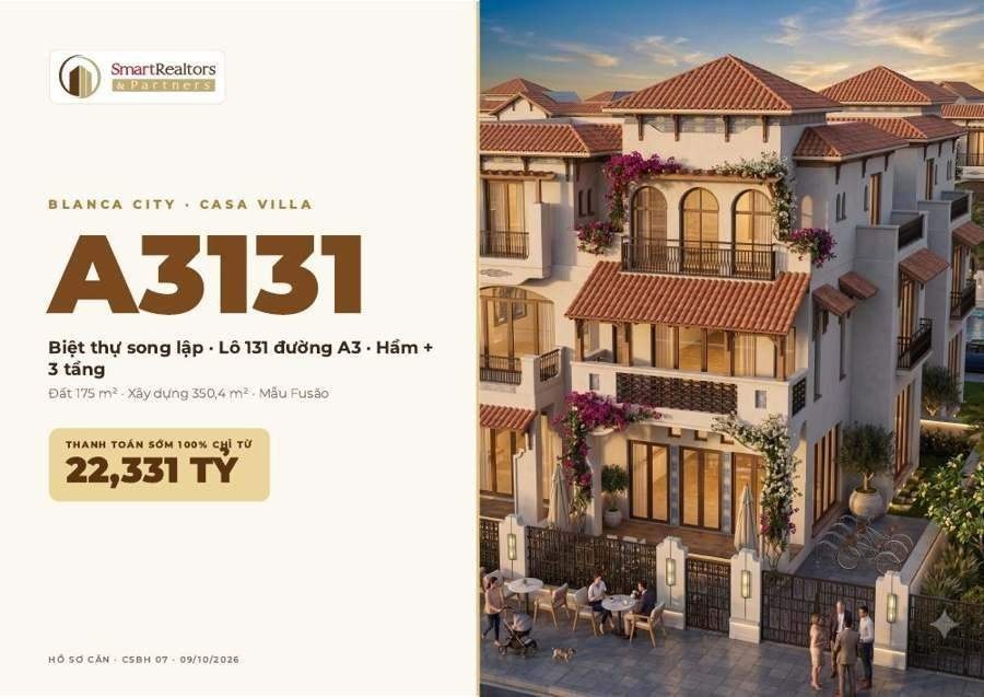 Biệt thự song lập đất 175 m², TT sớm 100% chỉ 22,331 tỷ, ảnh 2