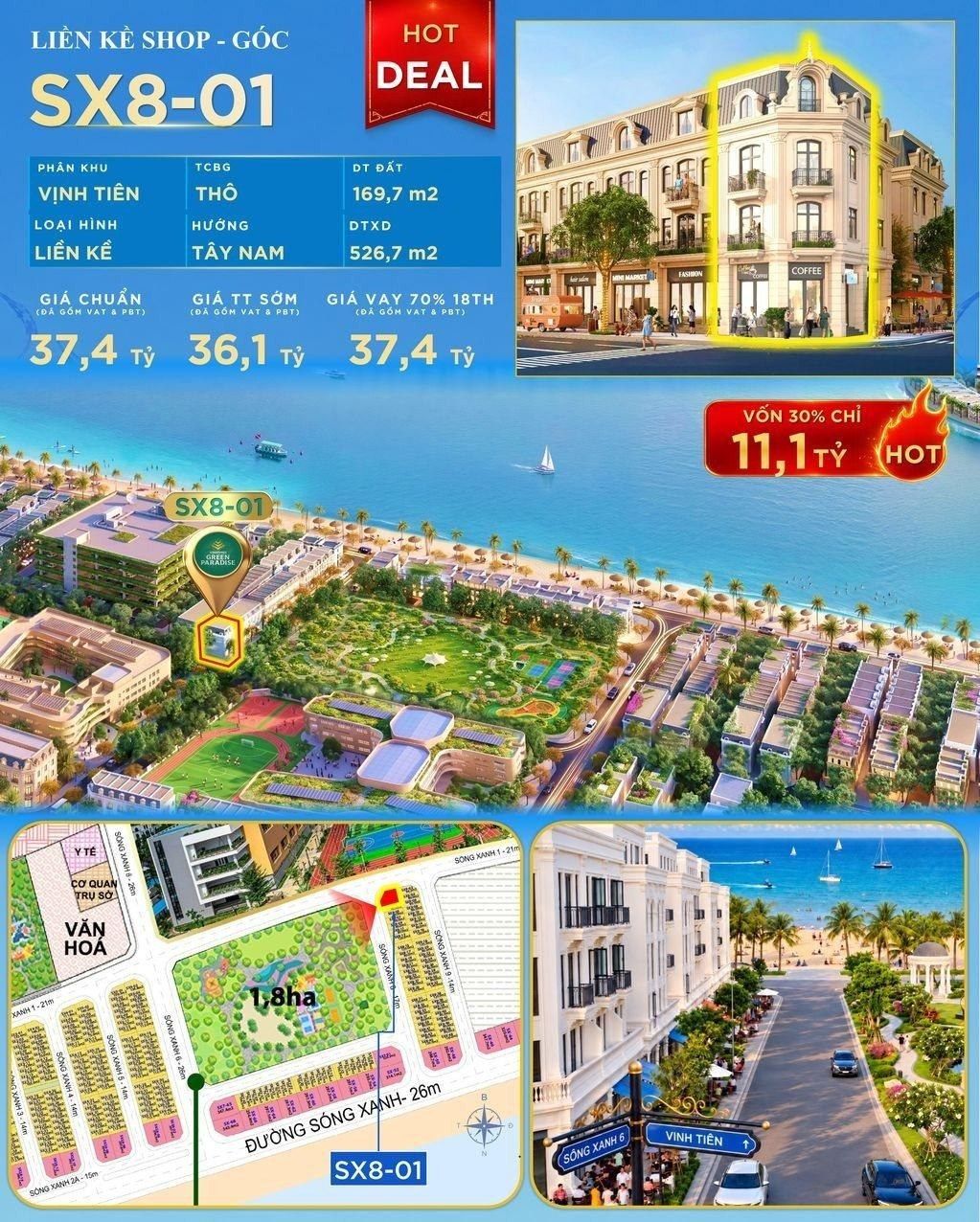 Liền kề shop góc hai mặt tiền, sàn 526m², ảnh 6